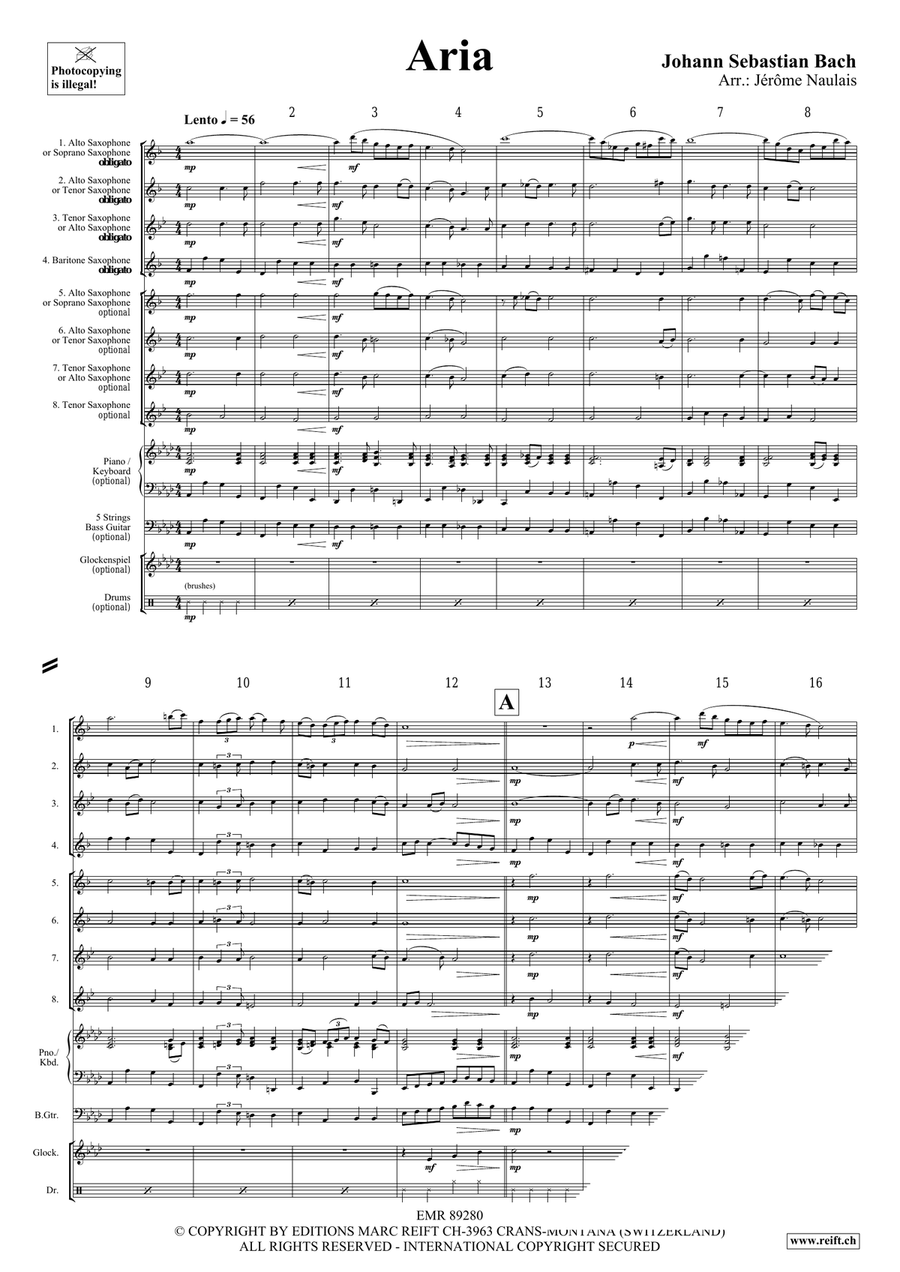 Aria Aria Saxophone scores gallery preview page 4
