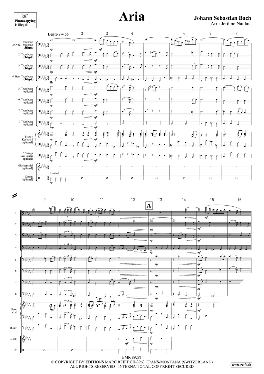 Aria Aria Trombone scores gallery preview page 4