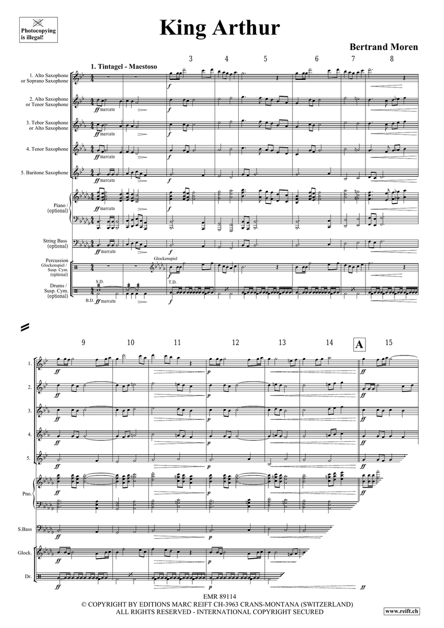 King Arthur King Arthur Saxophone Quintet scores gallery preview page 4
