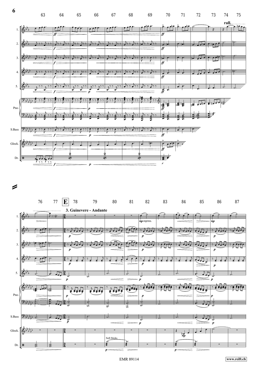 King Arthur King Arthur Saxophone Quintet scores gallery preview page 7