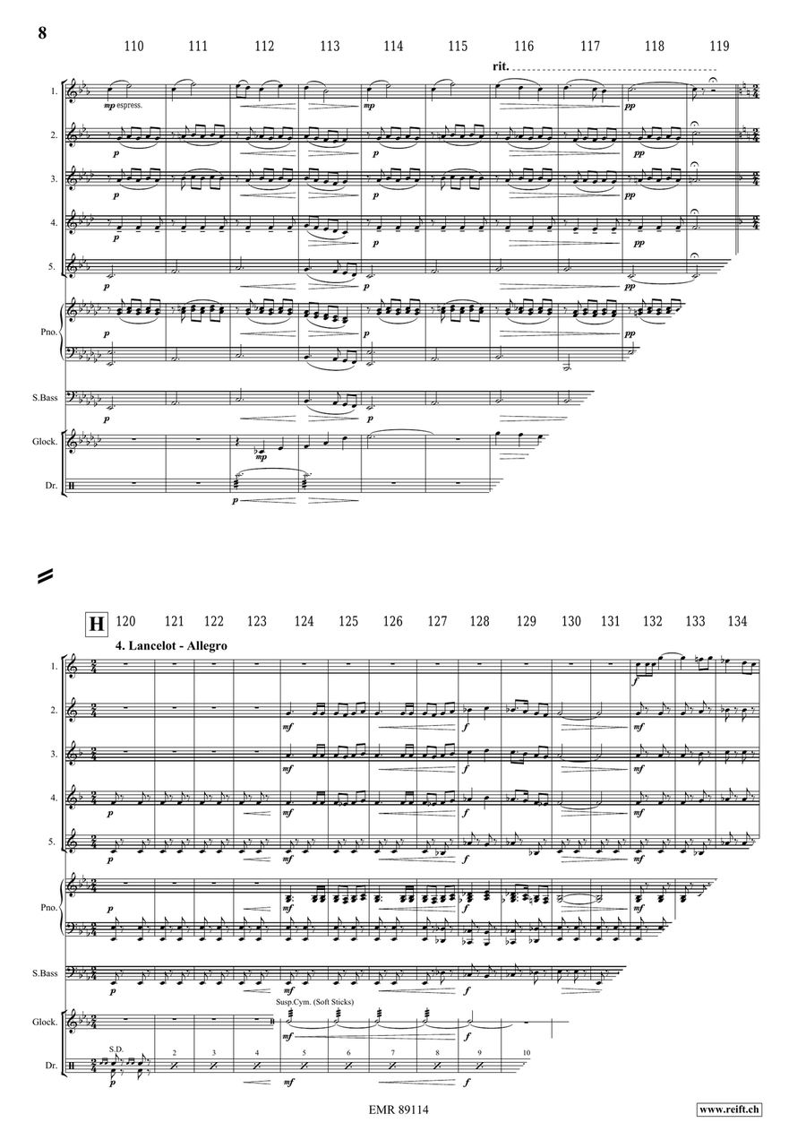 King Arthur King Arthur Saxophone Quintet scores gallery preview page 9
