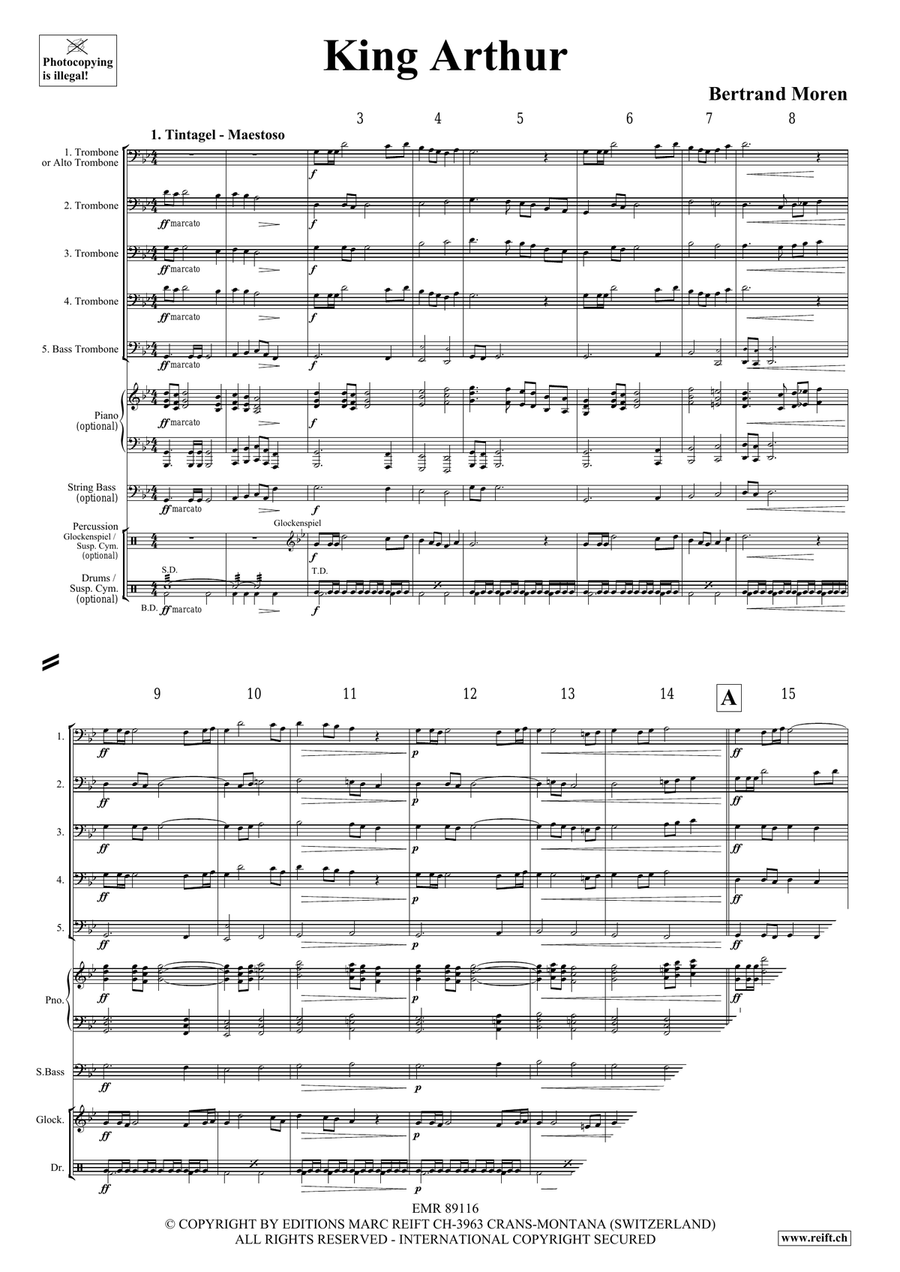 King Arthur King Arthur Trombone scores gallery preview page 4