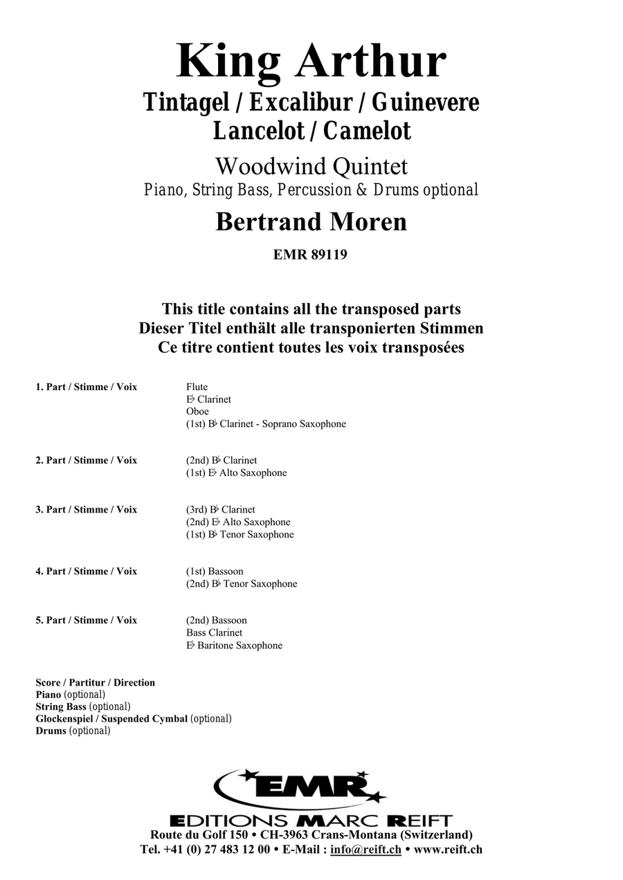 King Arthur King Arthur Woodwind Quintet scores gallery preview page 2