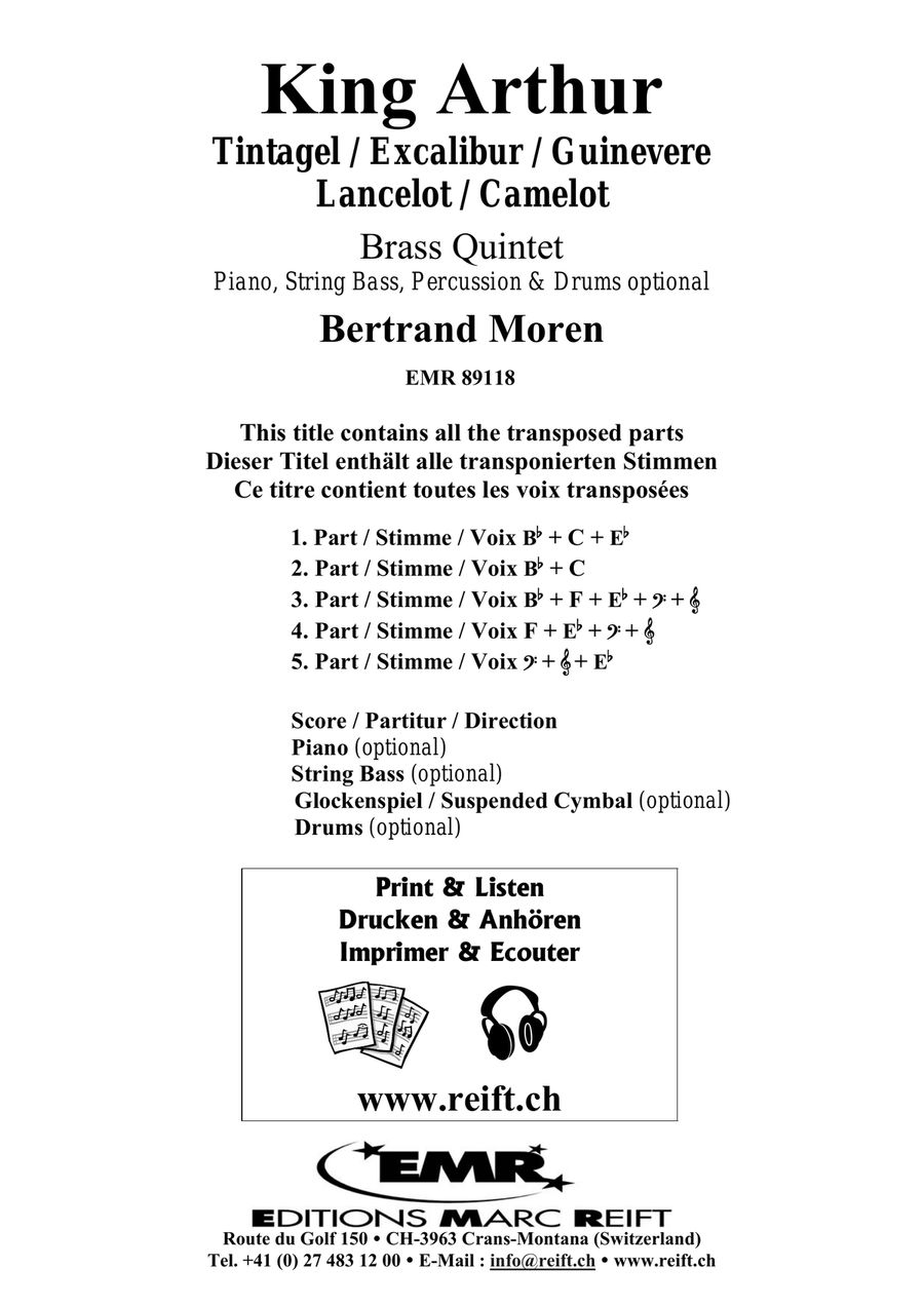 King Arthur King Arthur Brass Quintet scores gallery preview page 2