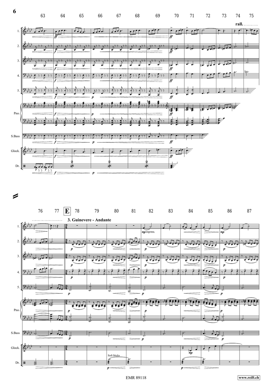 King Arthur King Arthur Brass Quintet scores gallery preview page 7