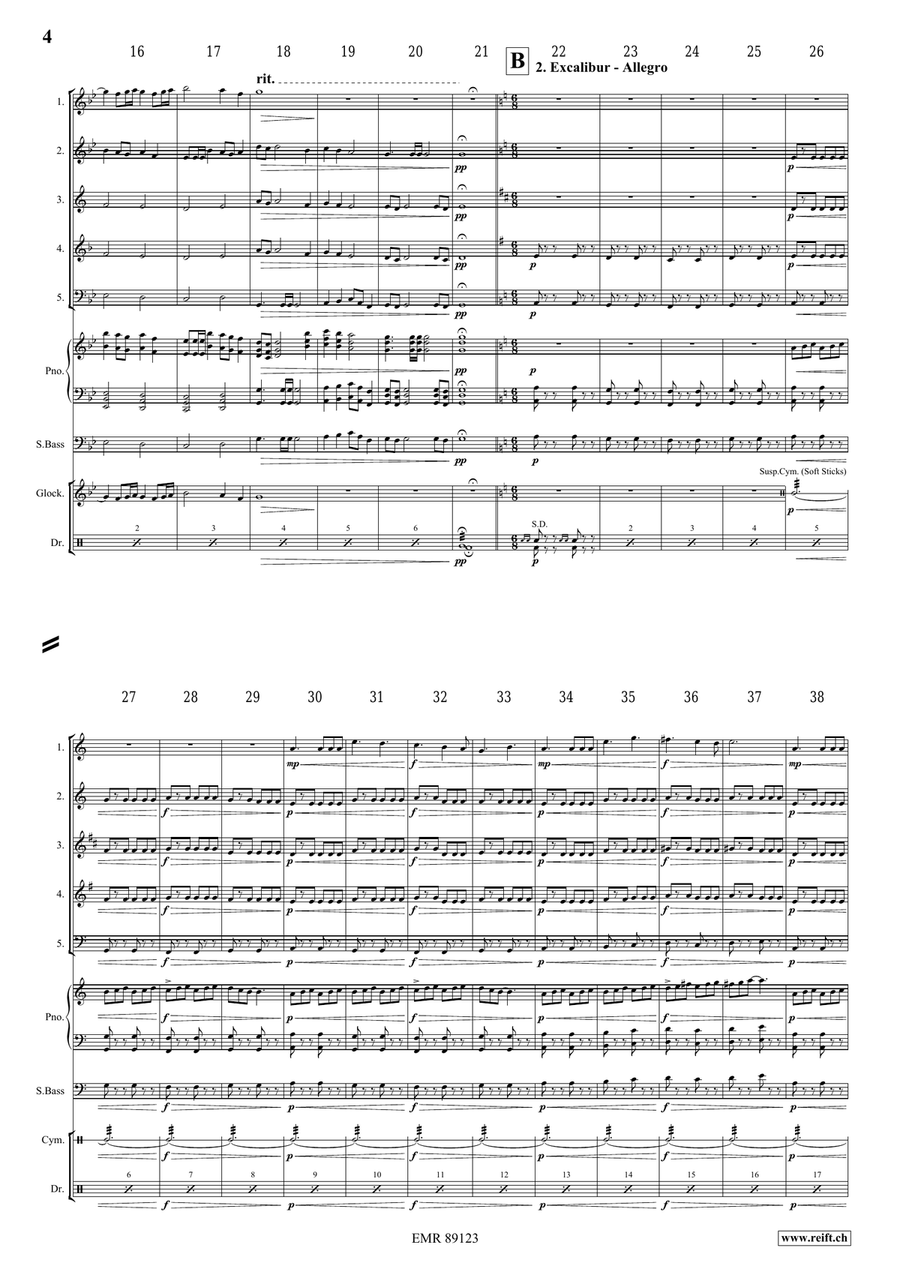 King Arthur King Arthur Woodwind Quintet scores gallery preview page 5