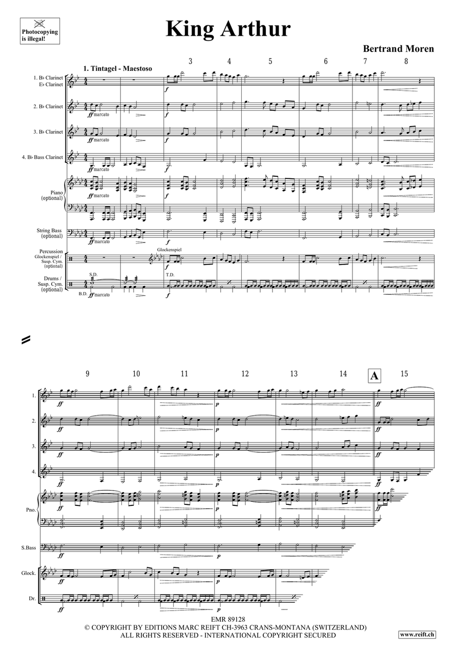 King Arthur King Arthur Clarinet Quartet scores gallery preview page 4