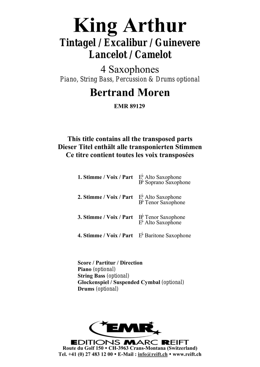 King Arthur King Arthur Saxophone Quartet scores gallery preview page 2