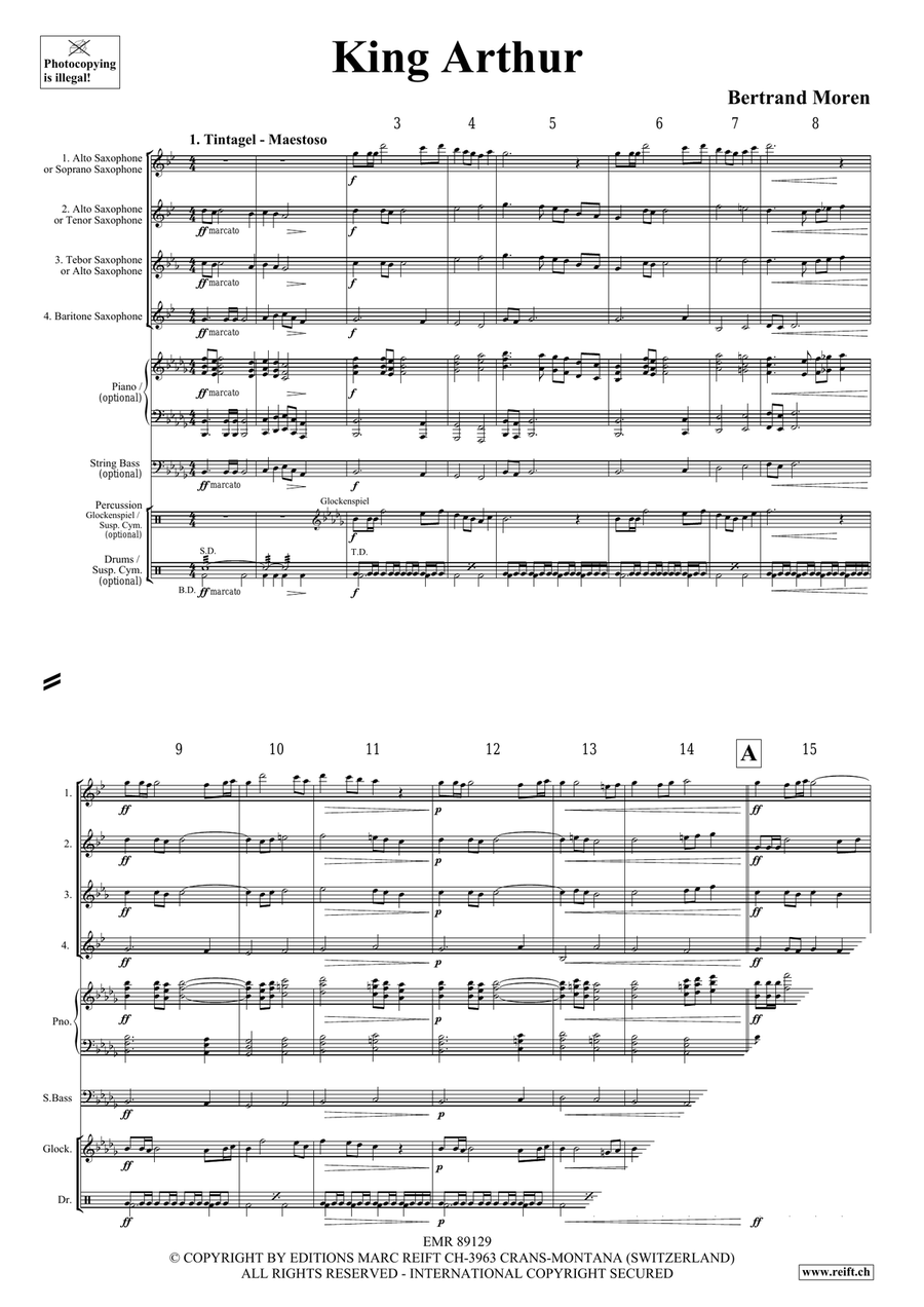 King Arthur King Arthur Saxophone Quartet scores gallery preview page 4