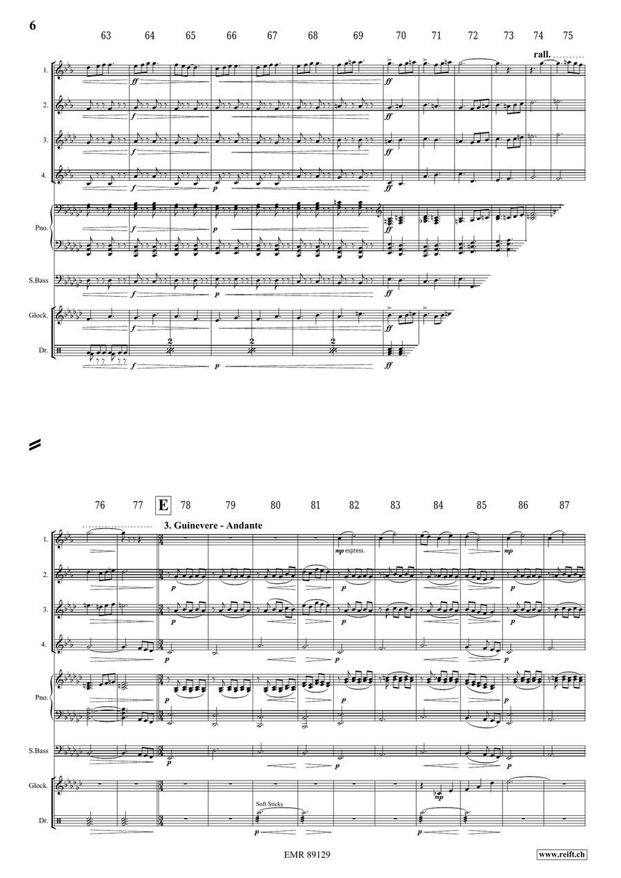 King Arthur King Arthur Saxophone Quartet scores gallery preview page 7