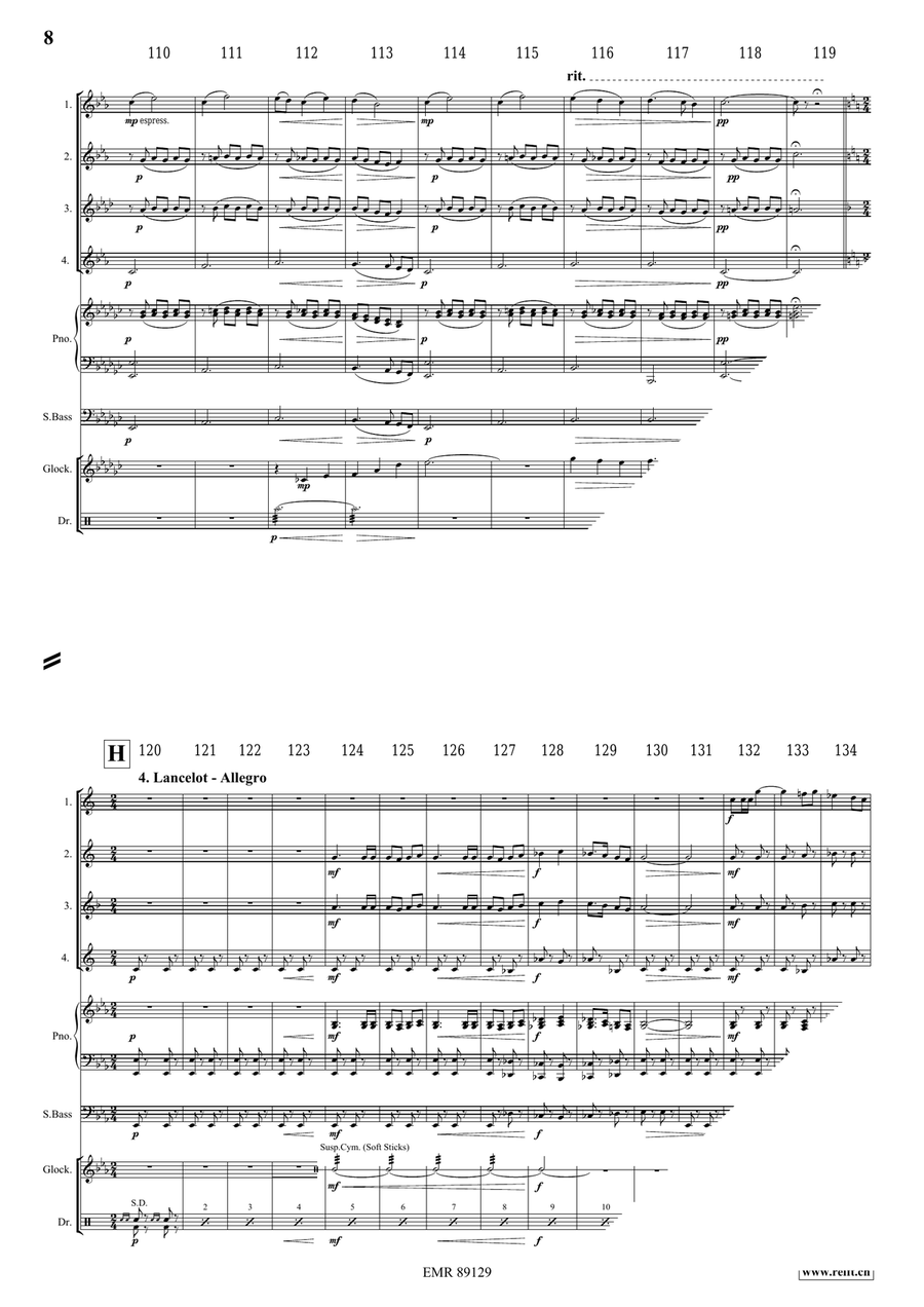 King Arthur King Arthur Saxophone Quartet scores gallery preview page 9