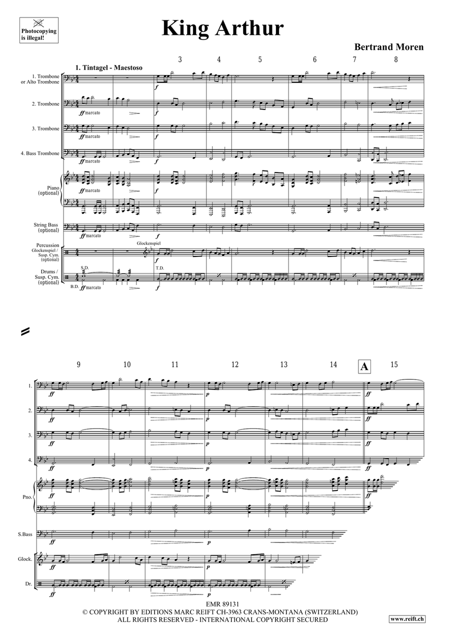 King Arthur King Arthur Trombone Quartet scores gallery preview page 4