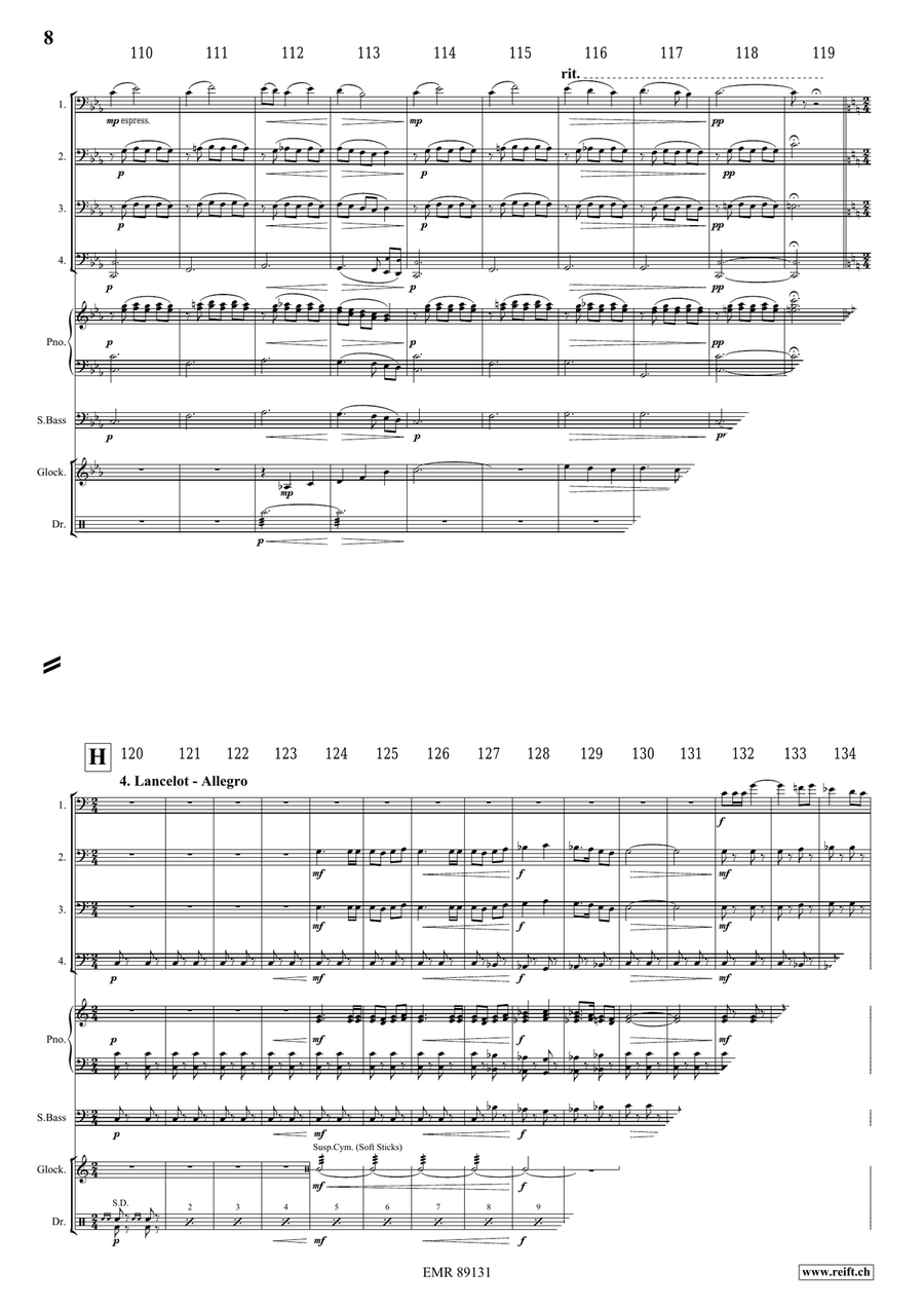 King Arthur King Arthur Trombone Quartet scores gallery preview page 9