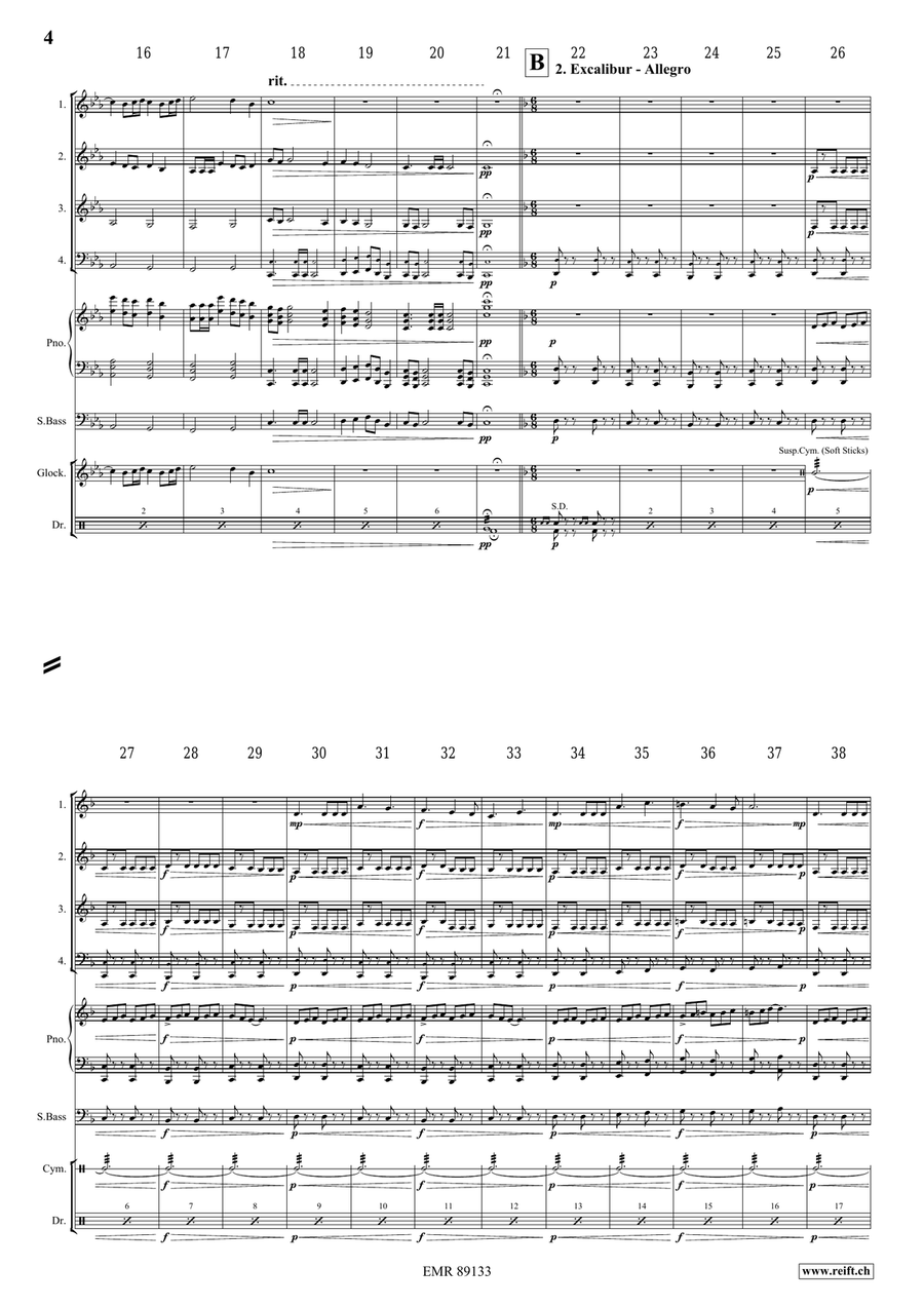 King Arthur King Arthur Brass Quartet scores gallery preview page 5