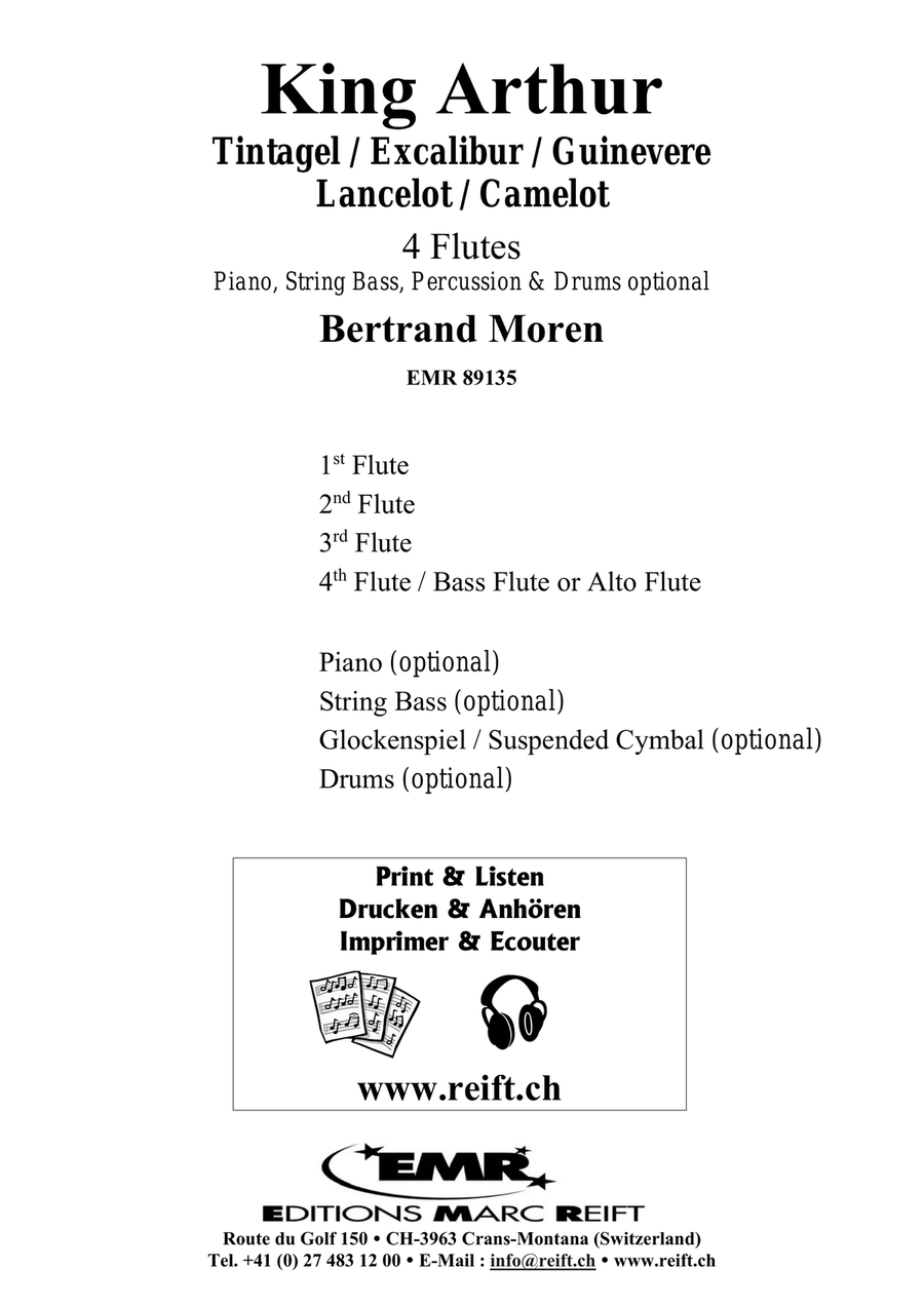 King Arthur King Arthur Flute Quartet scores gallery preview page 2