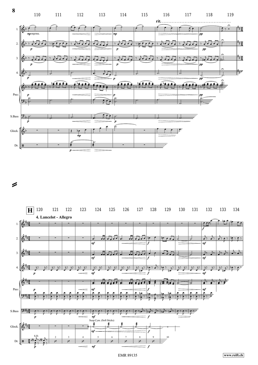 King Arthur King Arthur Flute Quartet scores gallery preview page 9