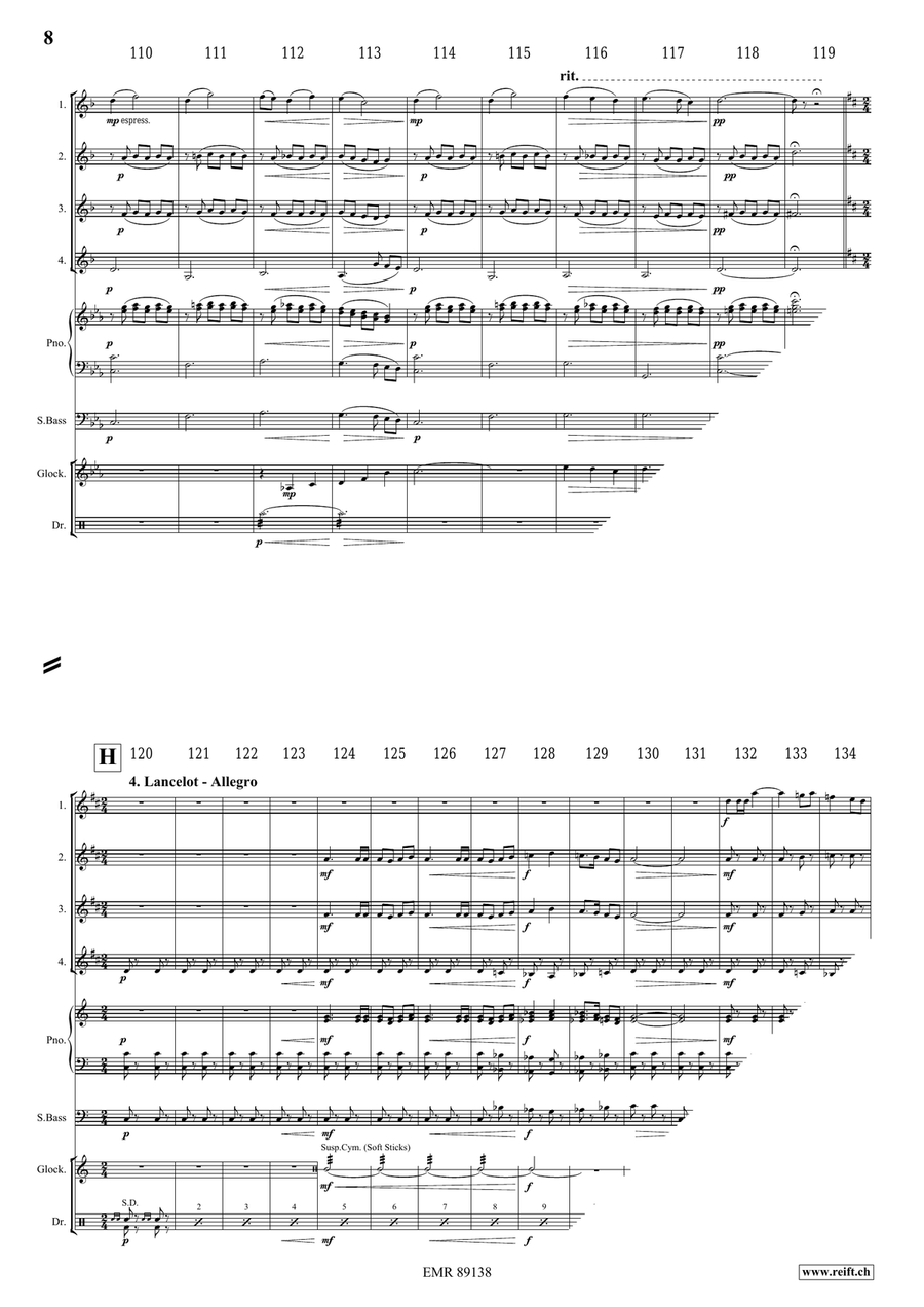 King Arthur King Arthur Euphonium Quartet scores gallery preview page 9