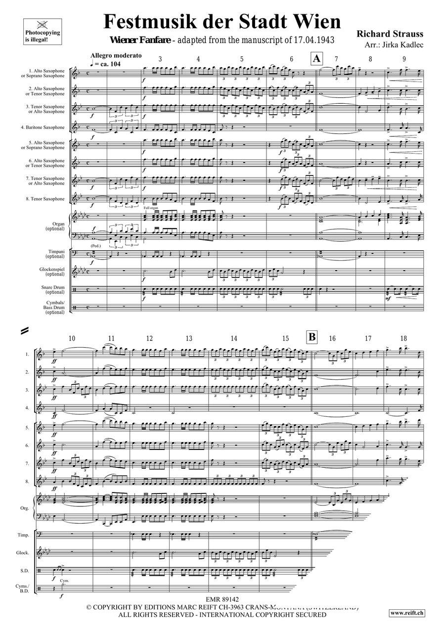 Festmusik der Stadt Wien Festmusik der Stadt Wien Saxophone scores gallery preview page 4