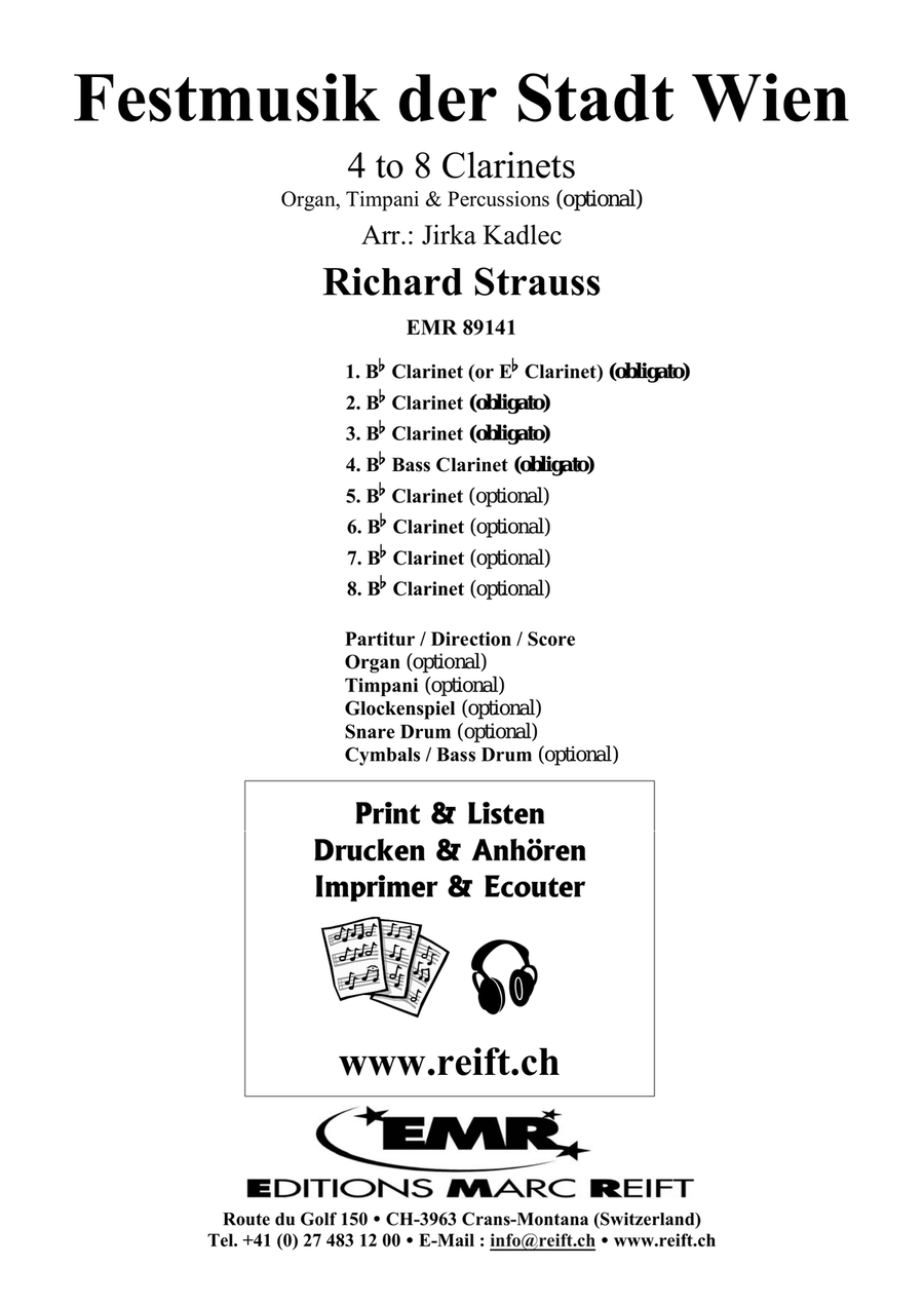Festmusik der Stadt Wien Festmusik der Stadt Wien Clarinet scores gallery preview page 2