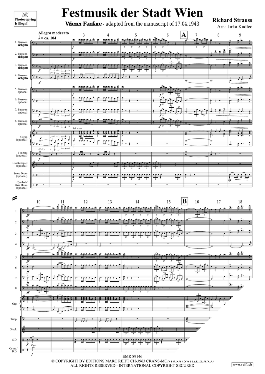 Festmusik der Stadt Wien Festmusik der Stadt Wien Bassoon scores gallery preview page 4