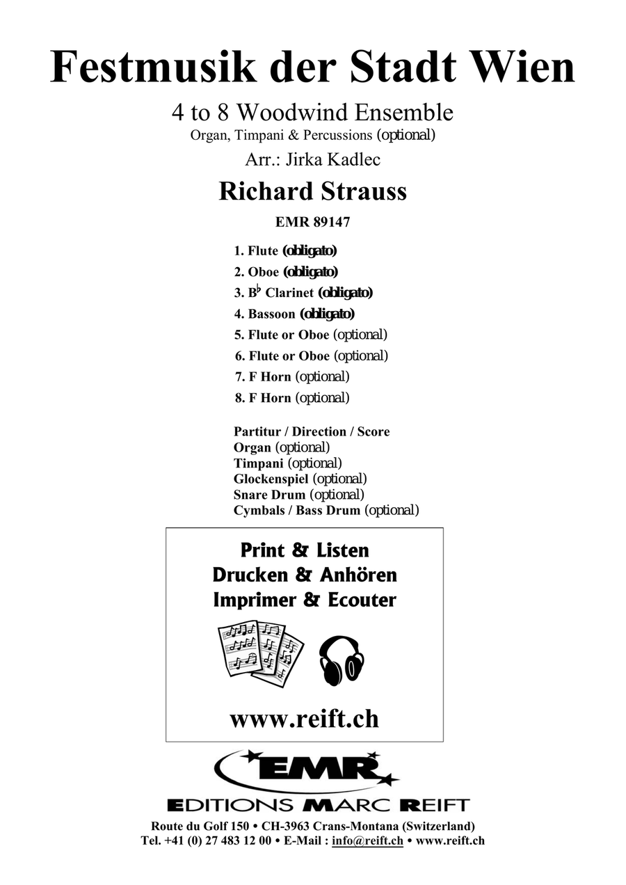 Festmusik der Stadt Wien Festmusik der Stadt Wien Woodwind Ensemble scores gallery preview page 2