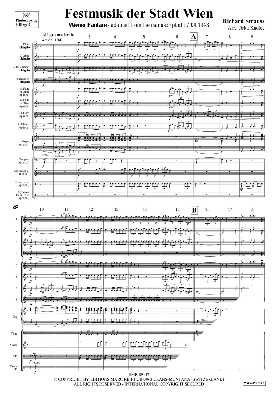 Festmusik der Stadt Wien Festmusik der Stadt Wien Woodwind Ensemble scores gallery preview page 4