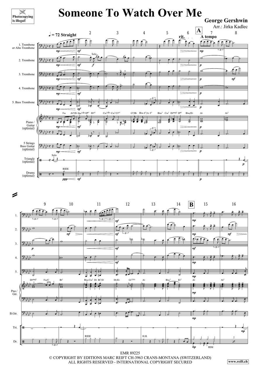 Someone To Watch Over Me Someone To Watch Over Me Trombone scores gallery preview page 3
