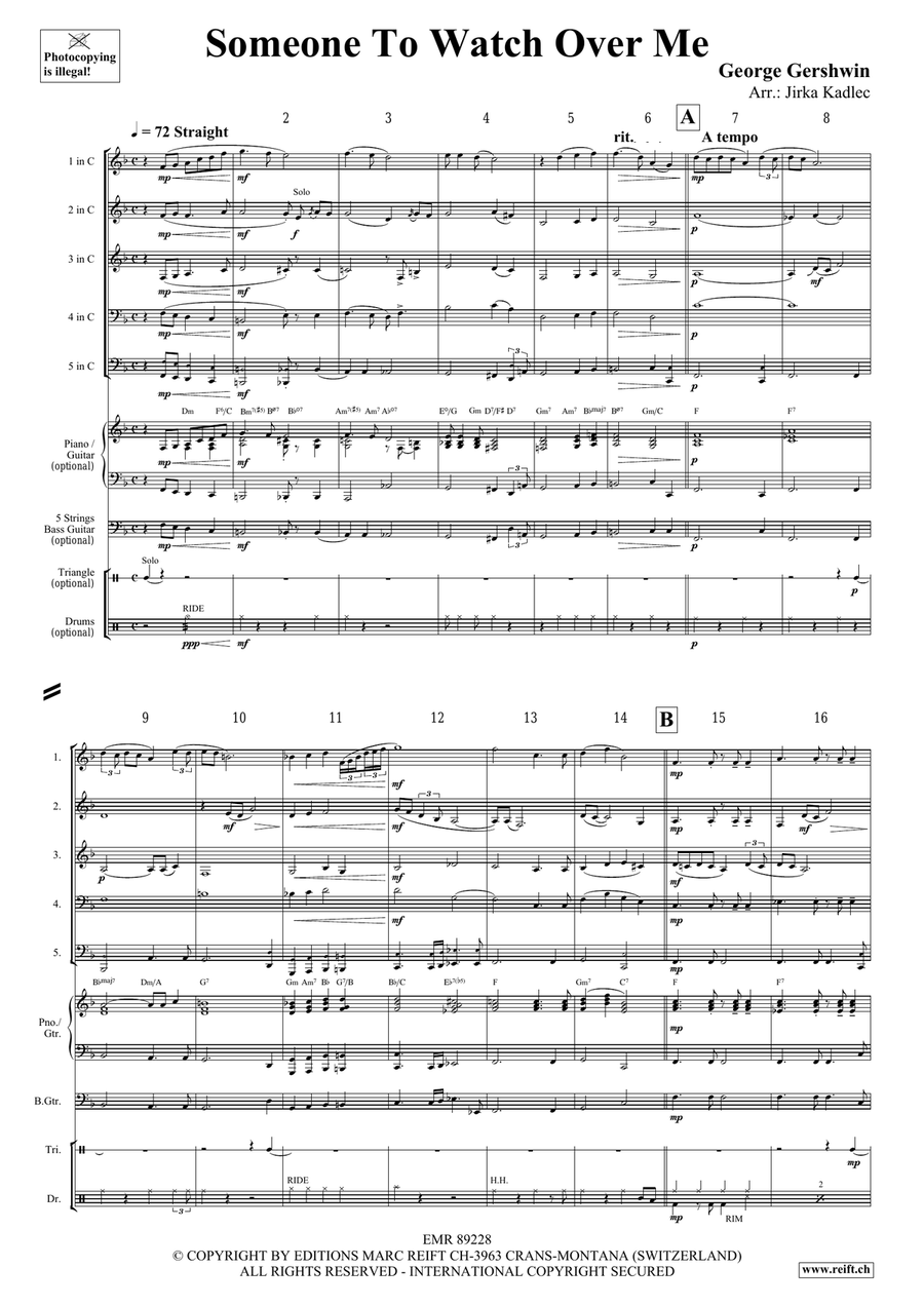 Someone To Watch Over Me Someone To Watch Over Me Woodwind Quintet scores gallery preview page 3