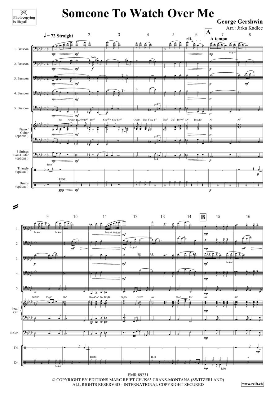 Someone To Watch Over Me Someone To Watch Over Me Bassoon scores gallery preview page 3