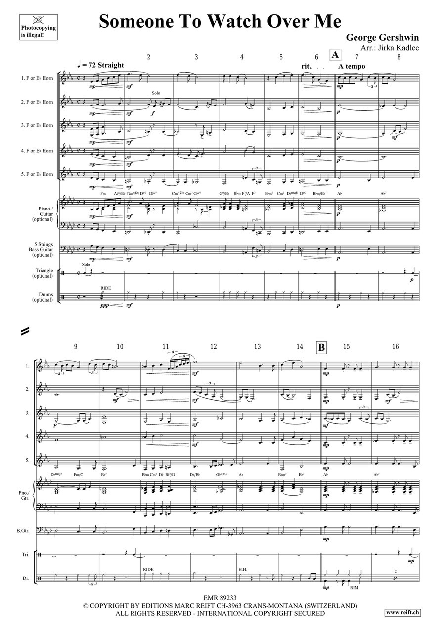 Someone To Watch Over Me Someone To Watch Over Me Horn scores gallery preview page 3