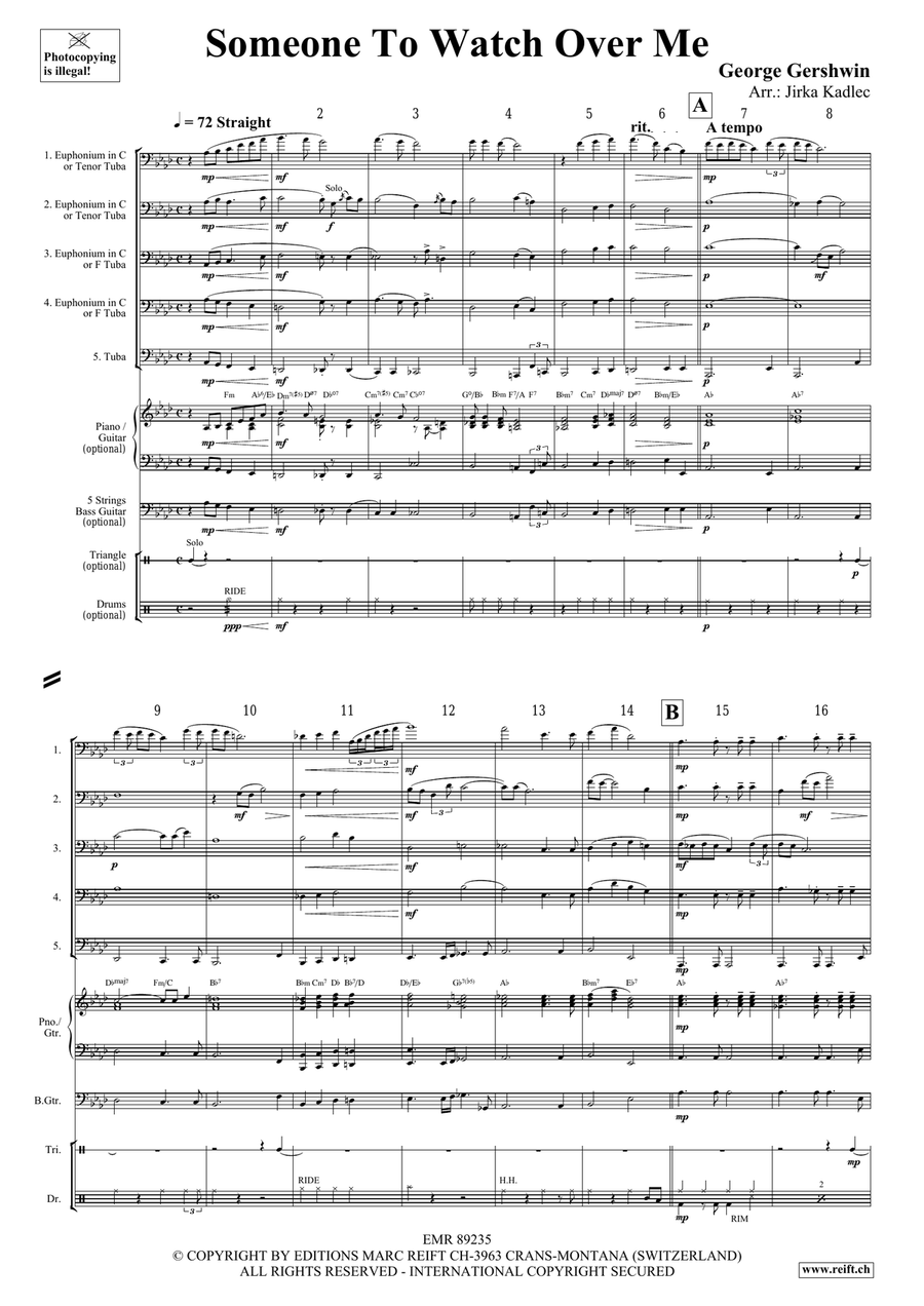 Someone To Watch Over Me Someone To Watch Over Me Tuba scores gallery preview page 3