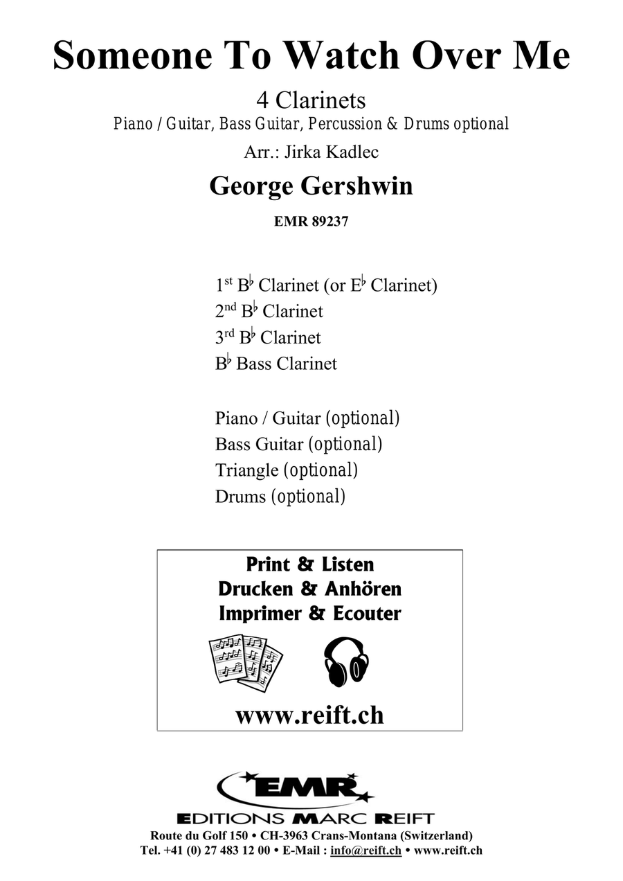 Someone To Watch Over Me Someone To Watch Over Me Clarinet Quartet scores gallery preview page 2