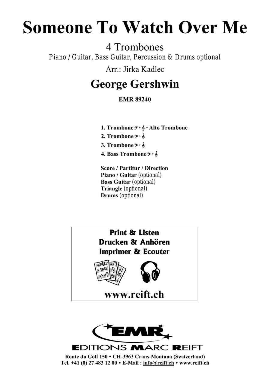 Someone To Watch Over Me Someone To Watch Over Me Trombone Quartet scores gallery preview page 2