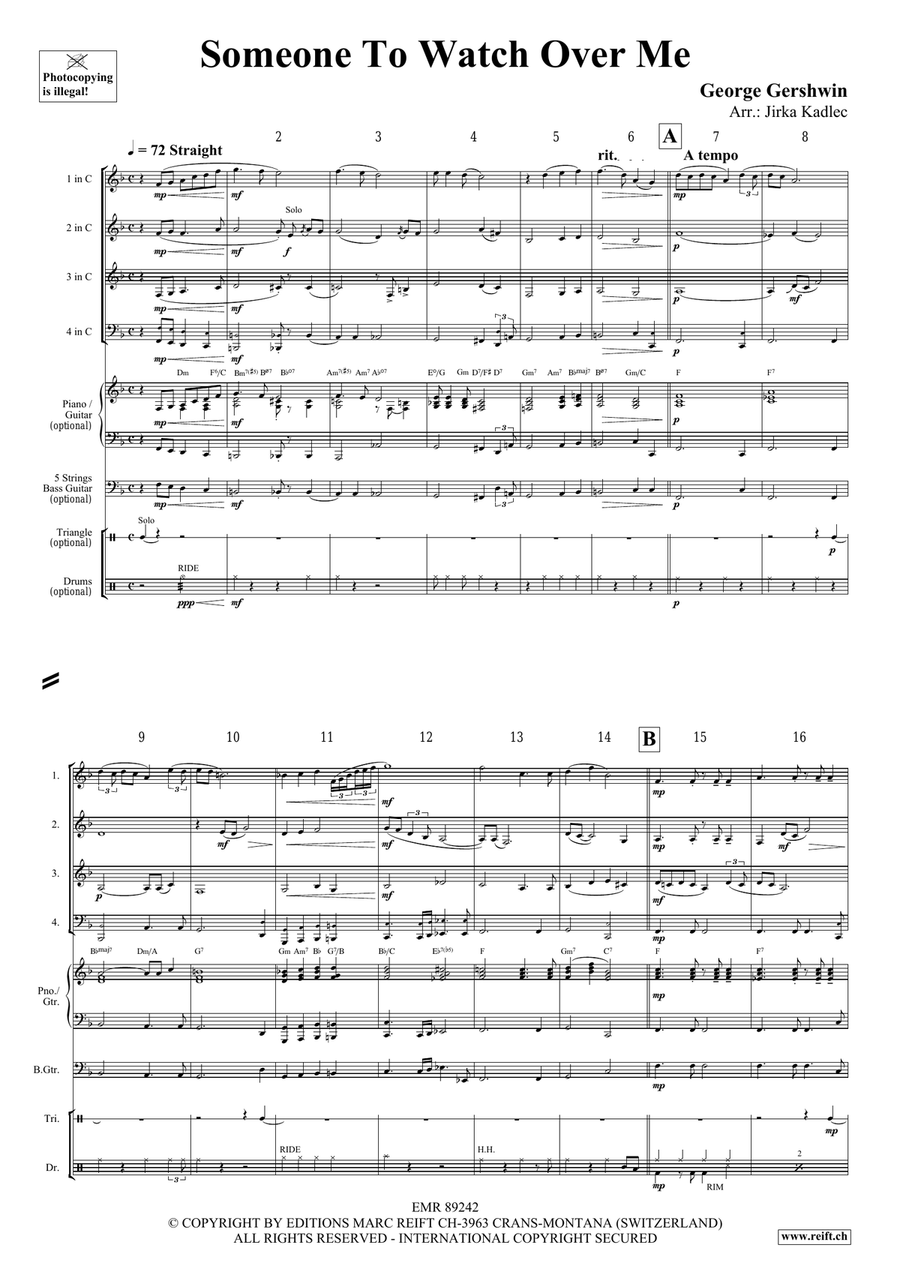 Someone To Watch Over Me Someone To Watch Over Me Brass Quartet scores gallery preview page 3