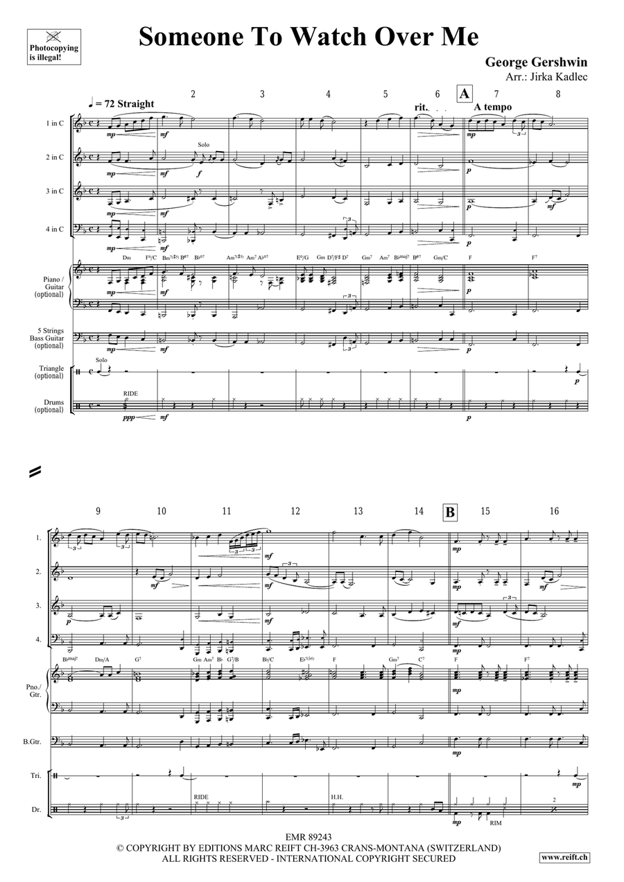 Someone To Watch Over Me Someone To Watch Over Me Woodwind Quartet scores gallery preview page 3