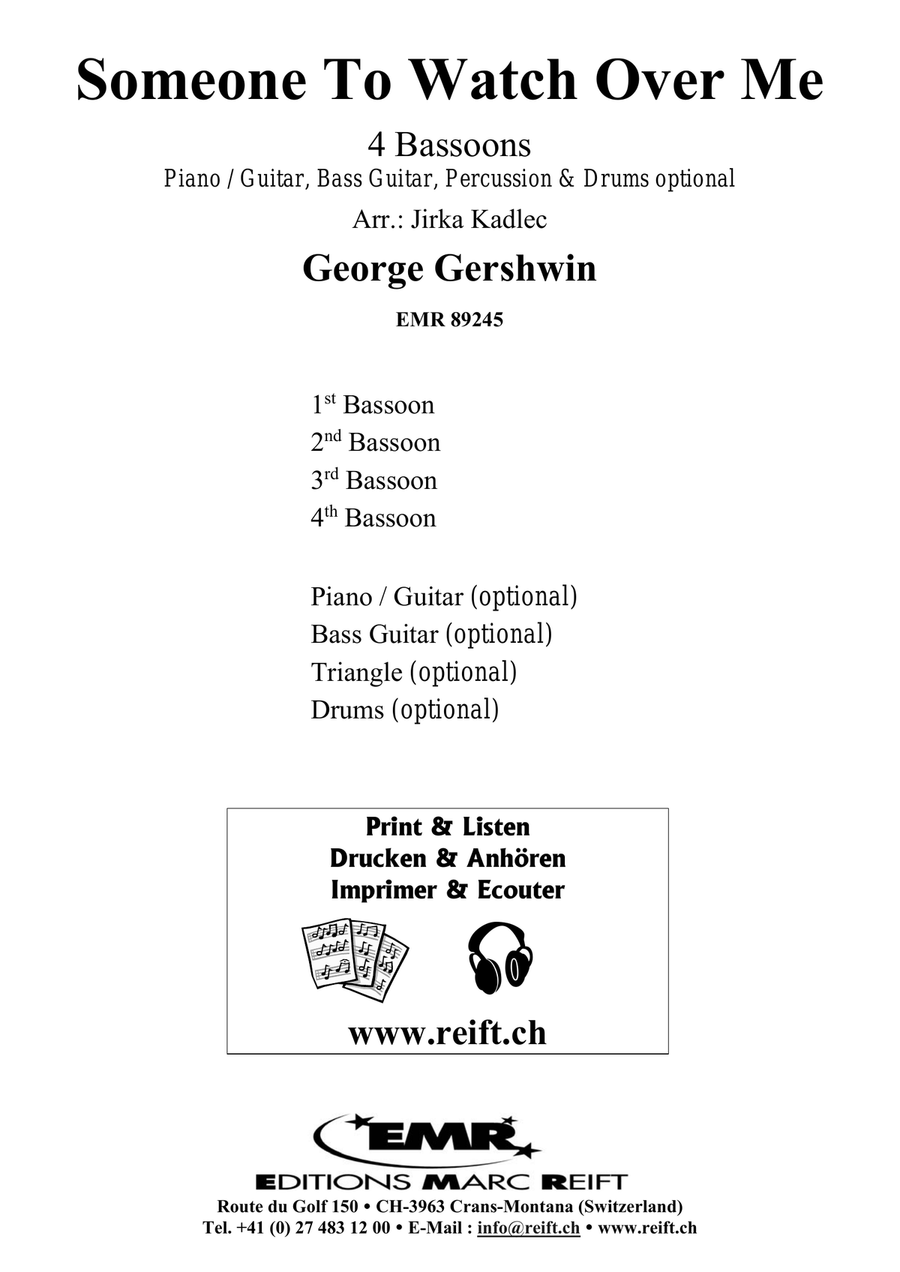 Someone To Watch Over Me Someone To Watch Over Me Bassoon Quartet scores gallery preview page 2