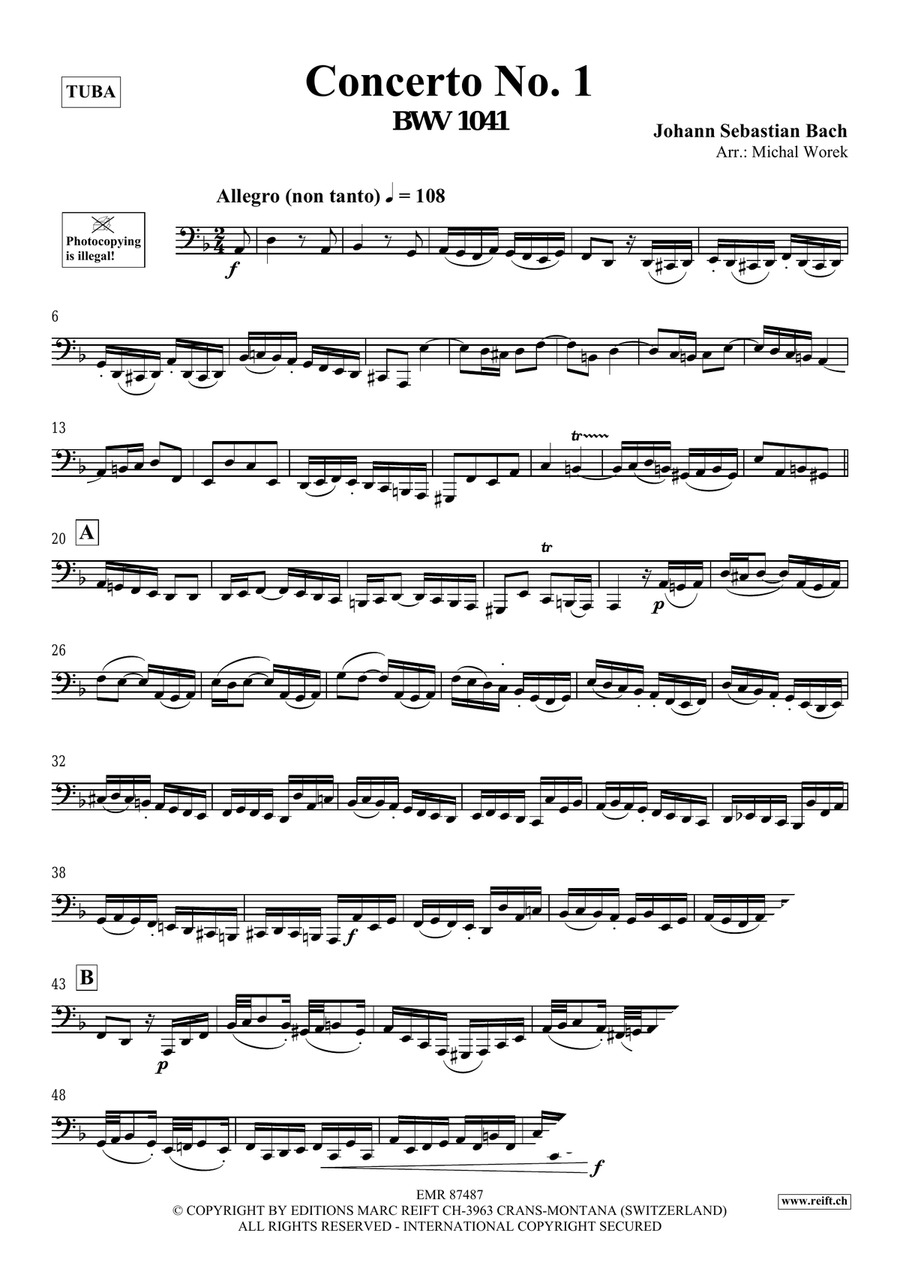 Concerto No. 1 Concerto No. 1 Tuba scores gallery preview page 3