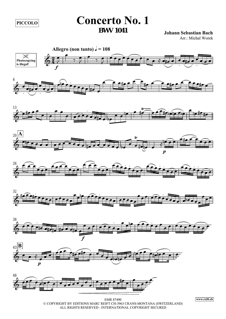 Concerto No. 1 Concerto No. 1 Piccolo scores gallery preview page 3