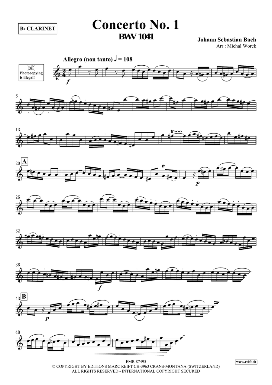 Concerto No. 1 Concerto No. 1 Clarinet Solo scores gallery preview page 3