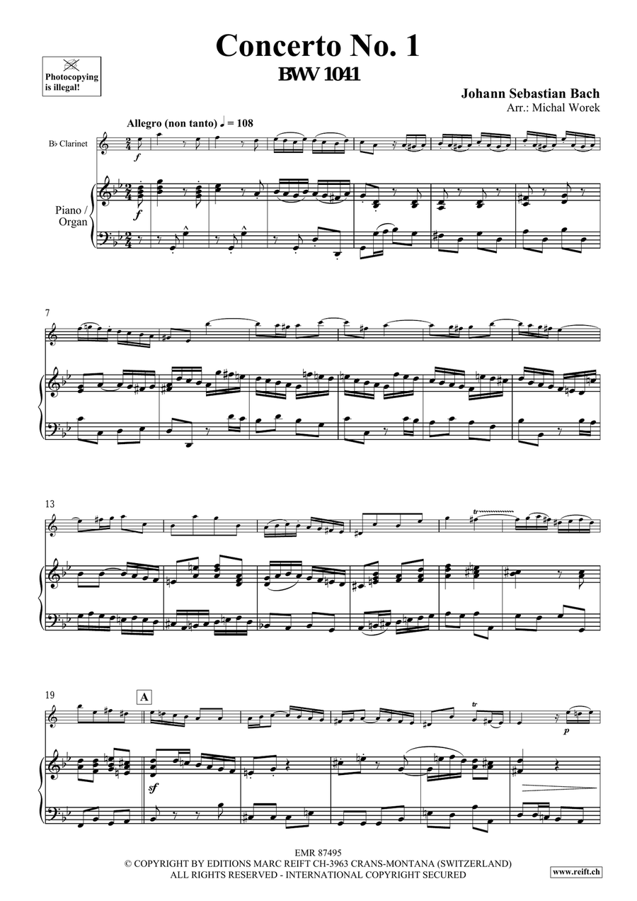 Concerto No. 1 Concerto No. 1 Clarinet Solo scores gallery preview page 4