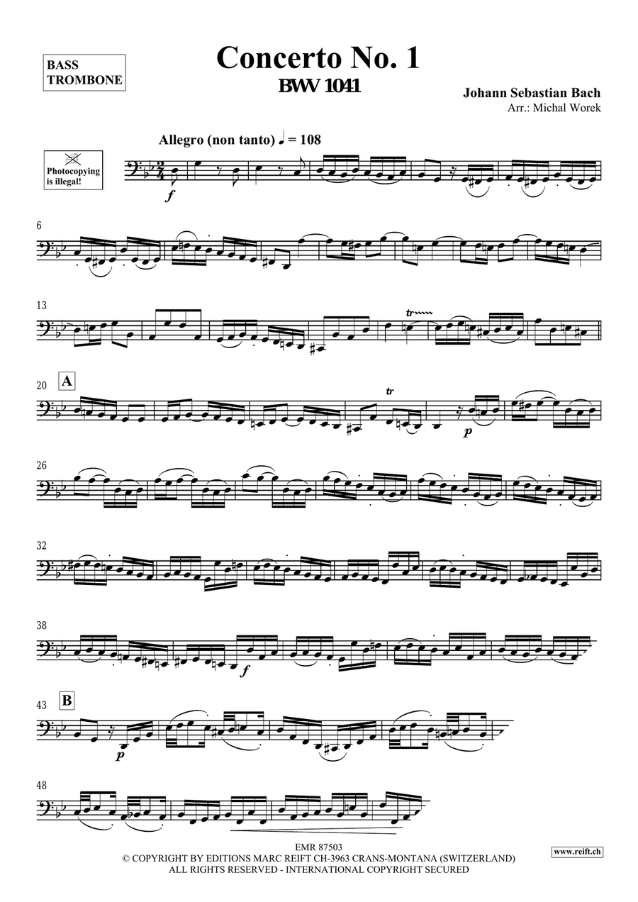 Concerto No. 1 Concerto No. 1 Trombone scores gallery preview page 3