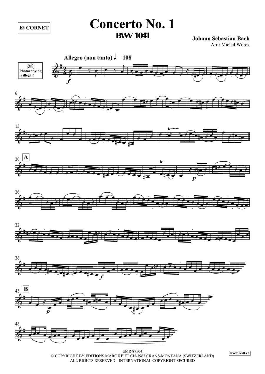 Concerto No. 1 Concerto No. 1 Cornet scores gallery preview page 3