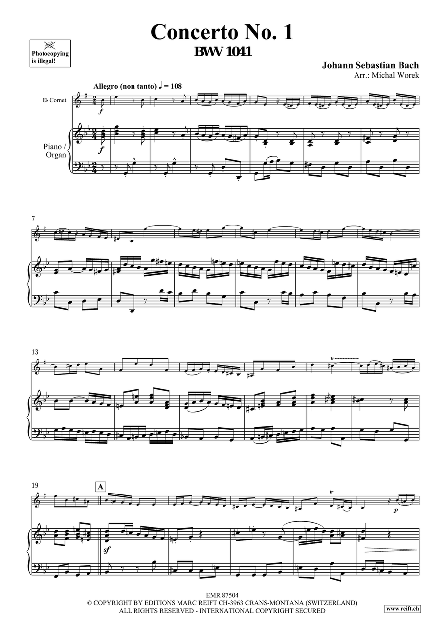 Concerto No. 1 Concerto No. 1 Cornet scores gallery preview page 4