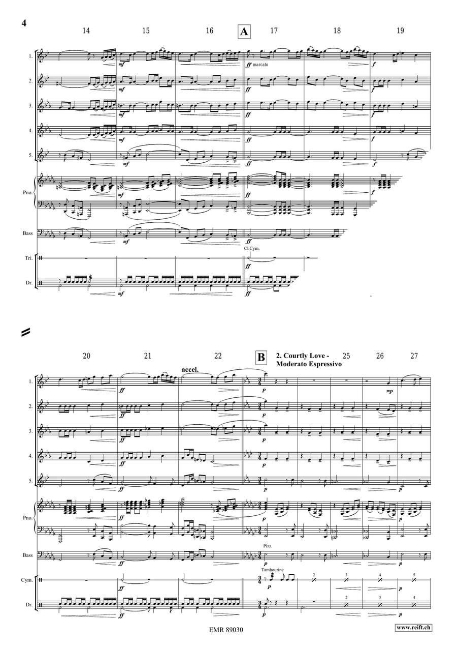 The Middle Age The Middle Age Saxophone Quintet scores gallery preview page 5