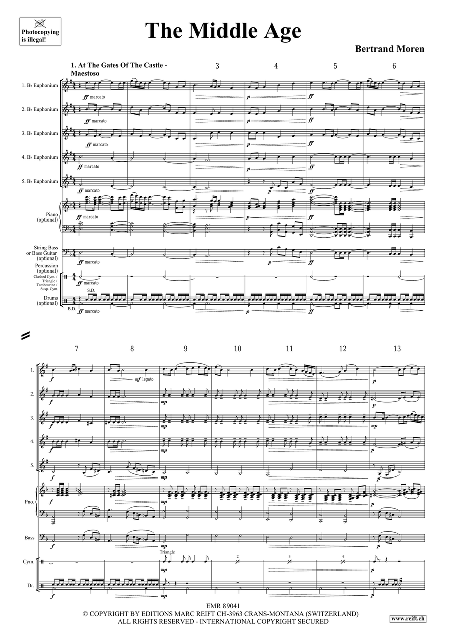 The Middle Age The Middle Age Euphonium Quintet scores gallery preview page 4