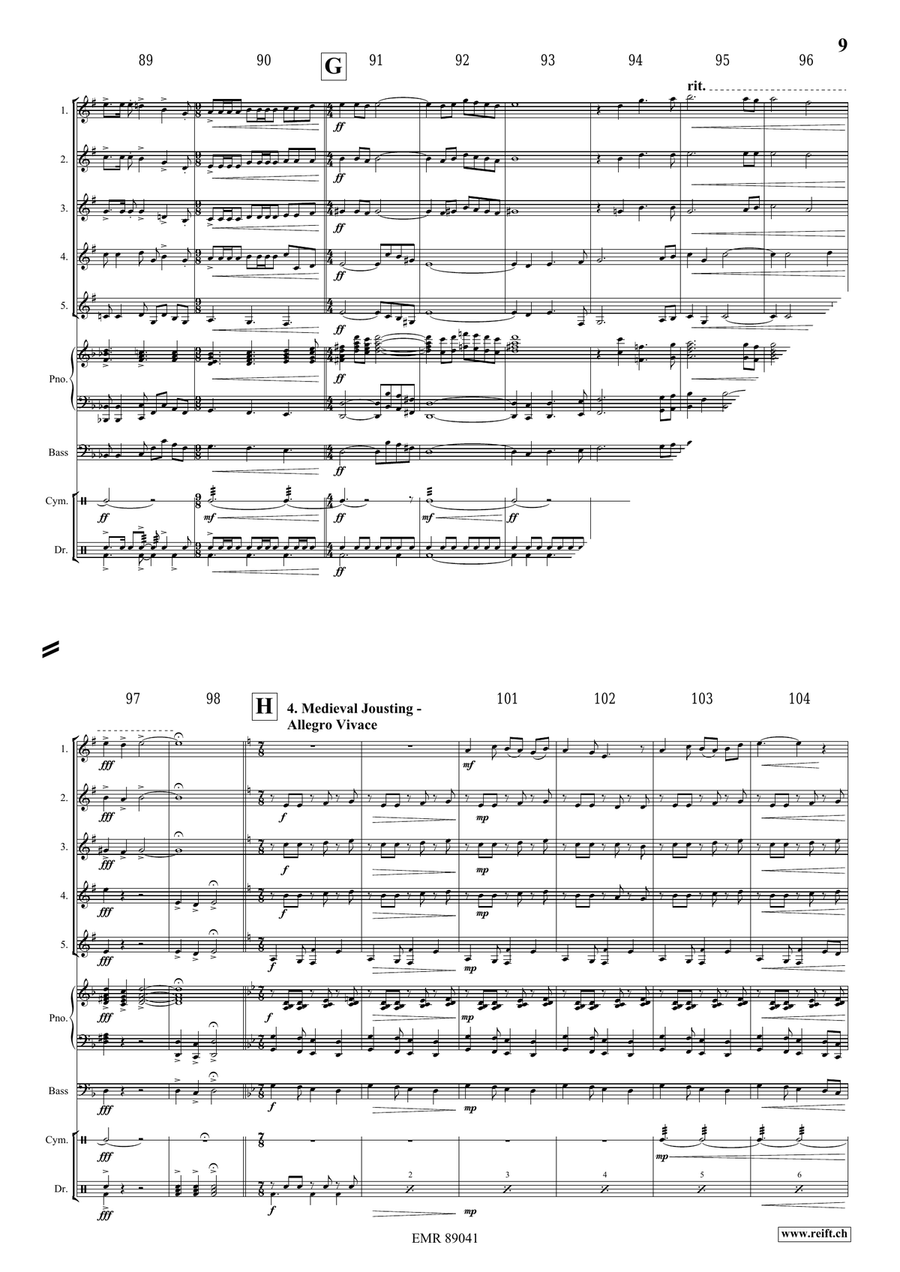 The Middle Age The Middle Age Euphonium Quintet scores gallery preview page 9