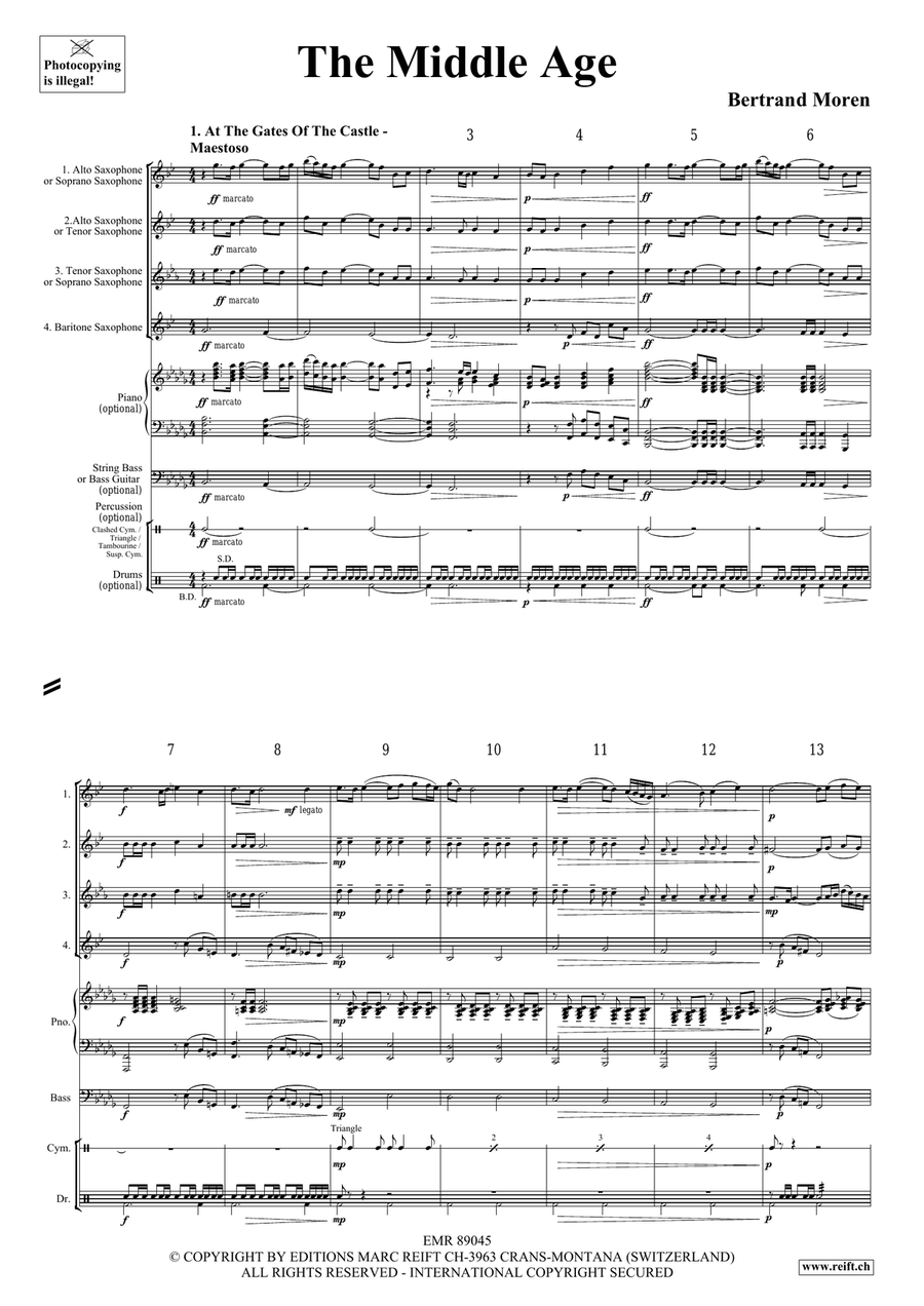 The Middle Age The Middle Age Saxophone Quartet scores gallery preview page 4