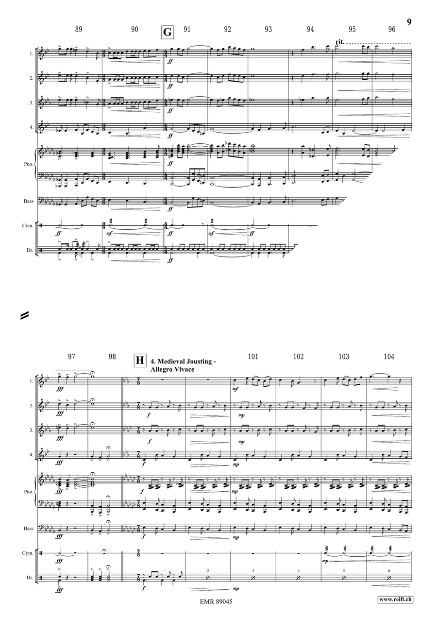 The Middle Age The Middle Age Saxophone Quartet scores gallery preview page 9