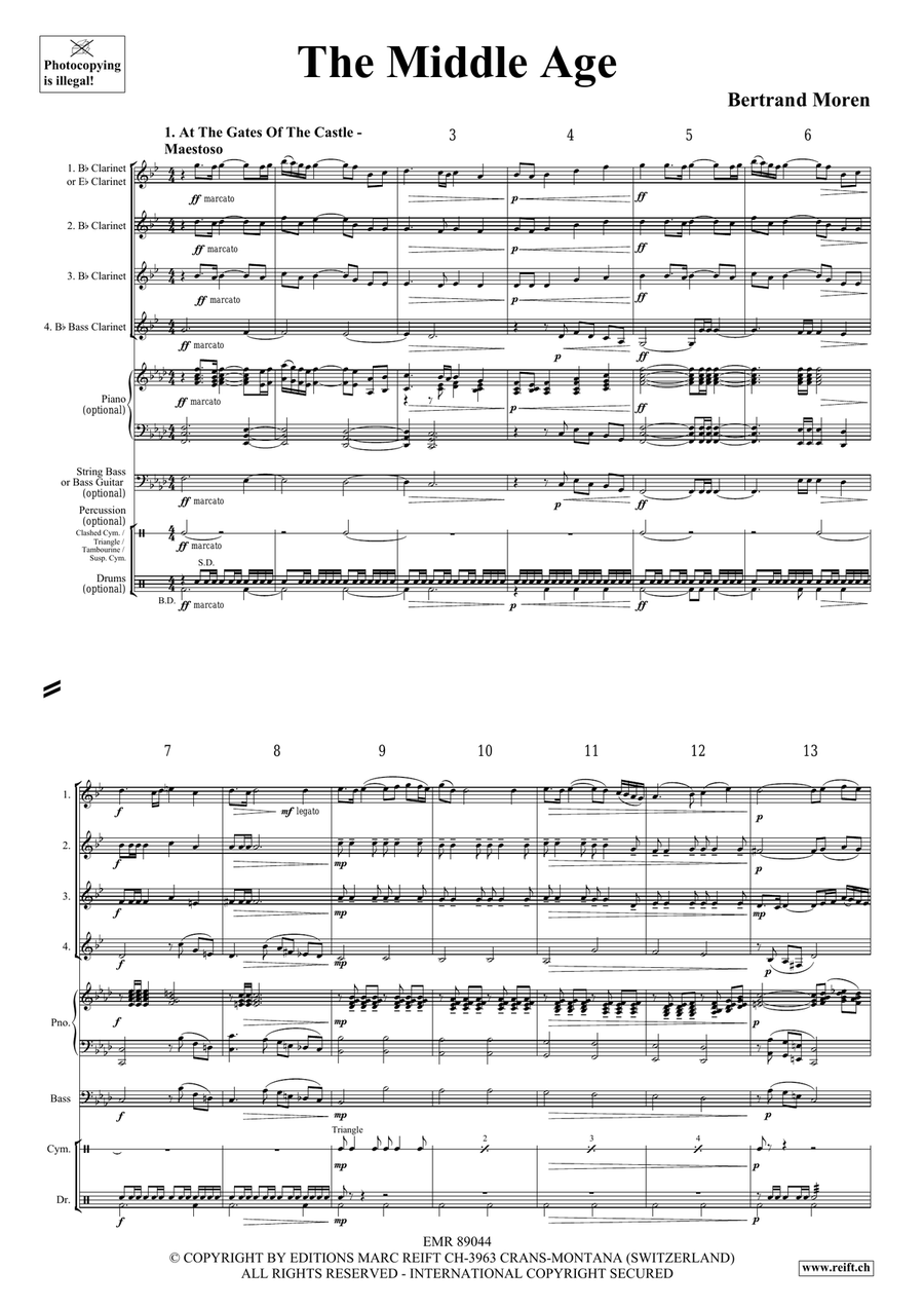 The Middle Age The Middle Age Clarinet Quartet scores gallery preview page 4