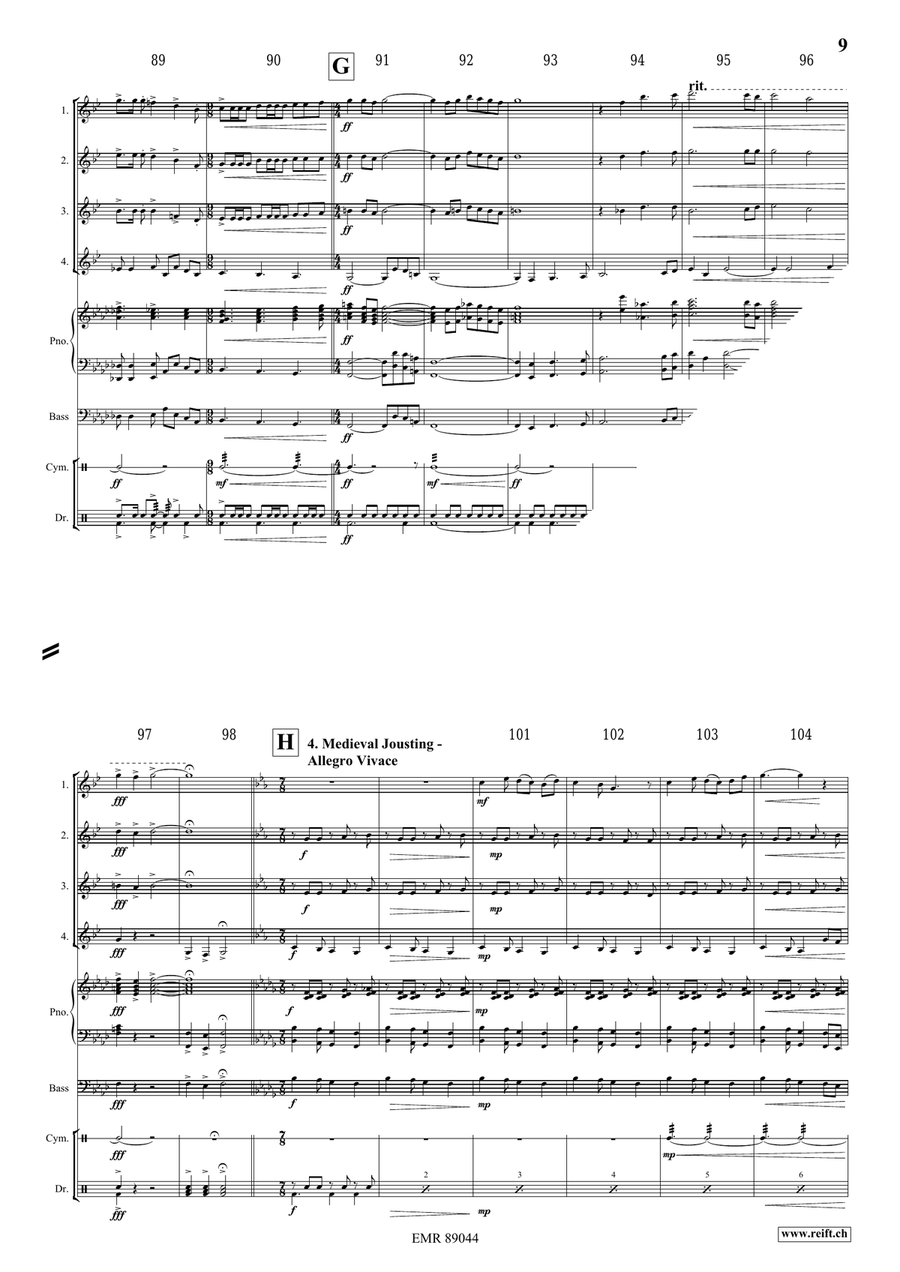 The Middle Age The Middle Age Clarinet Quartet scores gallery preview page 9